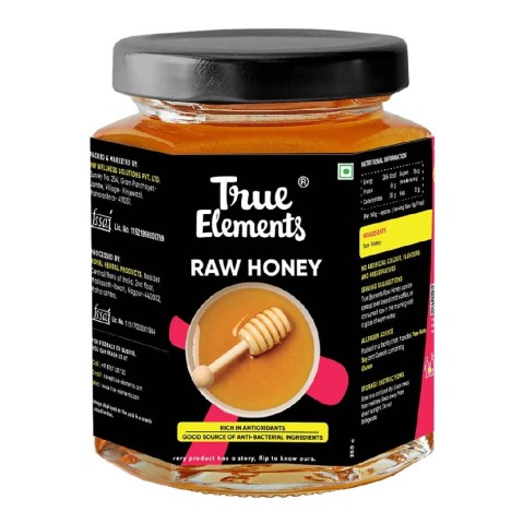 True Elements Raw Honey,  350 g  Unflavoured 