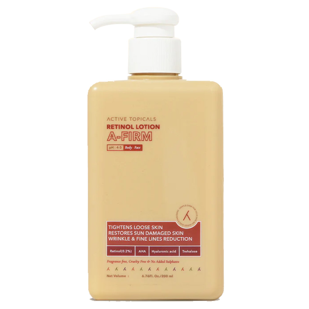 Active Topicals A-Firm Retinol Body Lotion, 200 ml for Wrinkle & Fine Lines Reduction