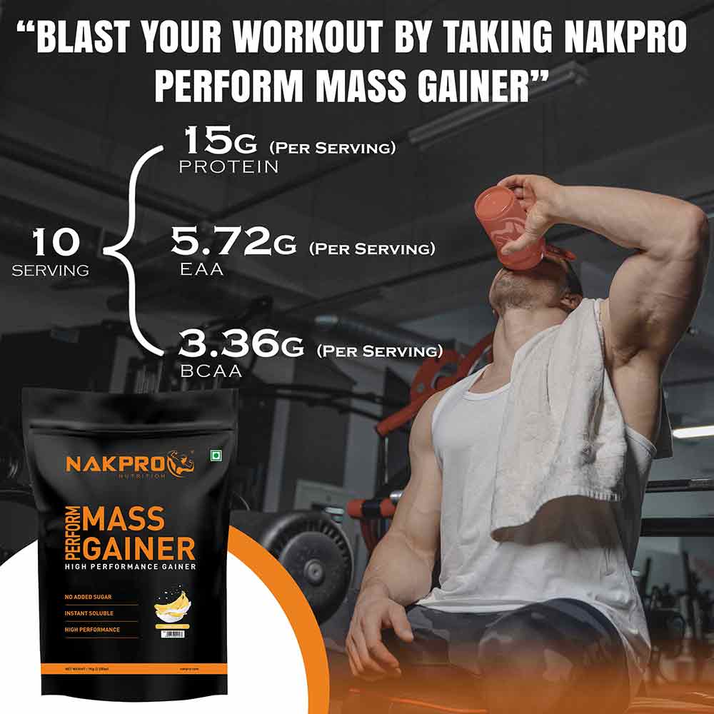 3 - Nakpro Perform Mass Gainer,  2.2 lb  Chocolate (Pack of 2) 