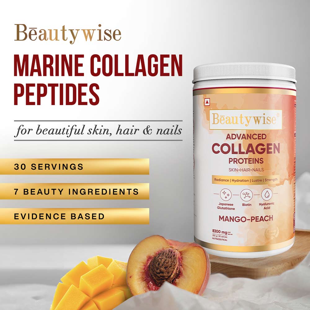 3 - Beautywise Advanced Collagen Proteins,  0.250 kg  Mango-Peach 