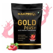 Nakpro Gold Plus+ Whey Protein Concentrate- 2.2 lb Strawberry