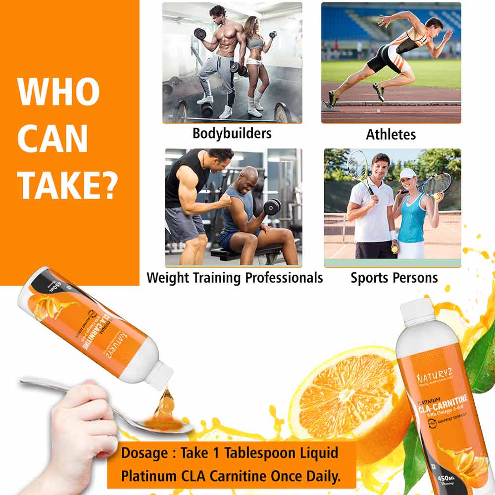 8 - Naturyz Platinum CLA-Carnitine Flavour Orange,  450 ml 