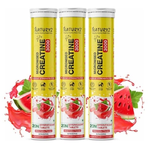 1 - Naturyz Micronized Creatine 3000,  Watermelon (Pack of 3)  20 tablet(s) 