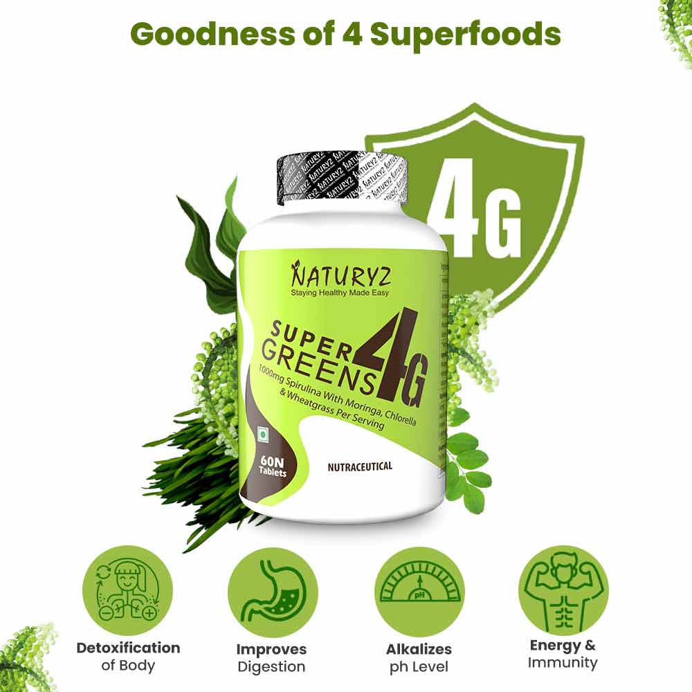 5 - Naturyz Super Greens 4G,  60 tablet(s) 