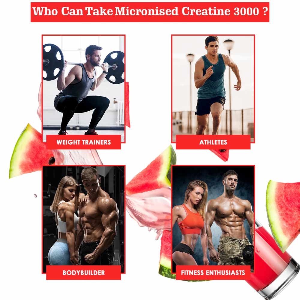 6 - Naturyz Micronized Creatine 3000,  Watermelon (Pack of 3)  20 tablet(s) 