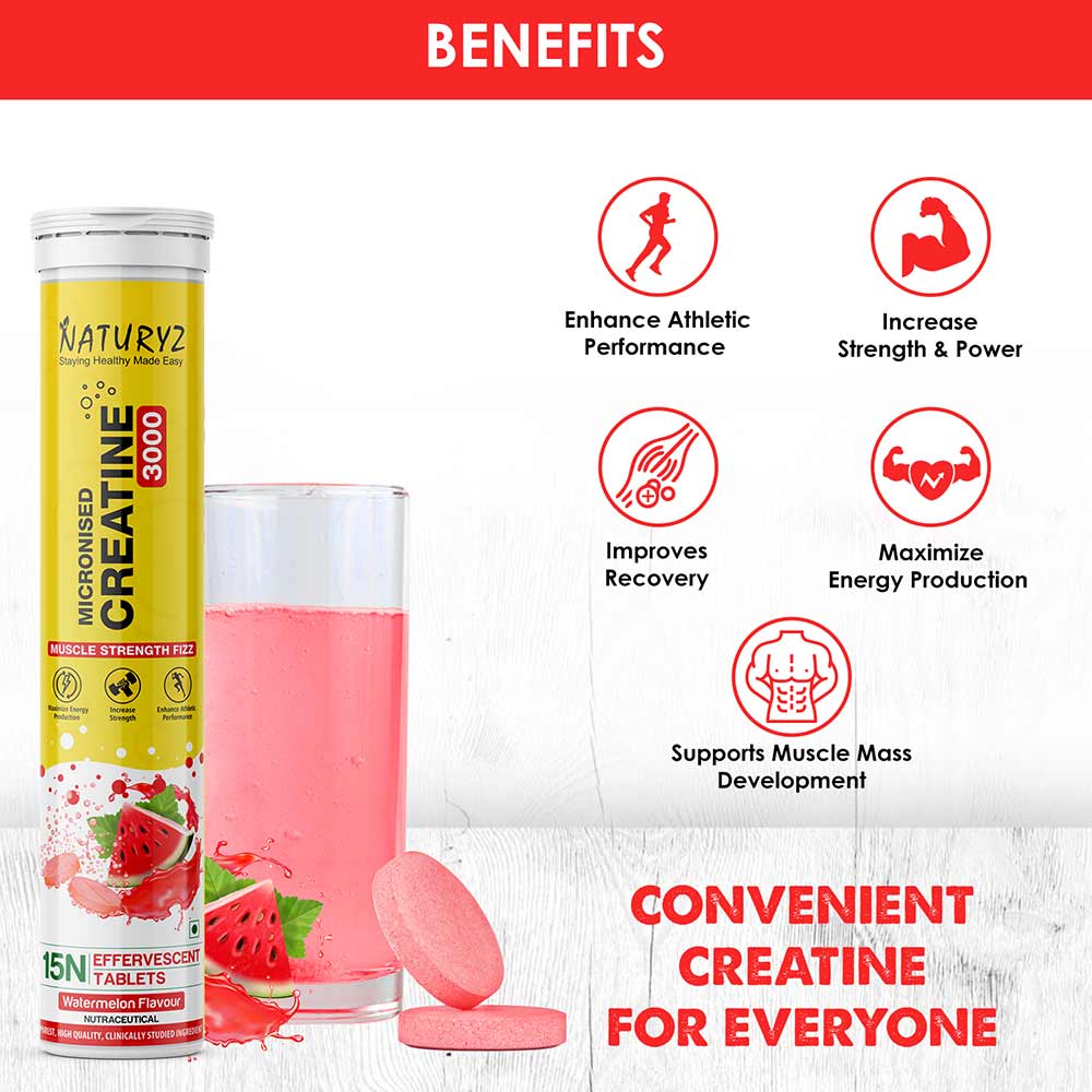 4 - Naturyz Micronized Creatine 3000,  Watermelon  15 tablet(s) 