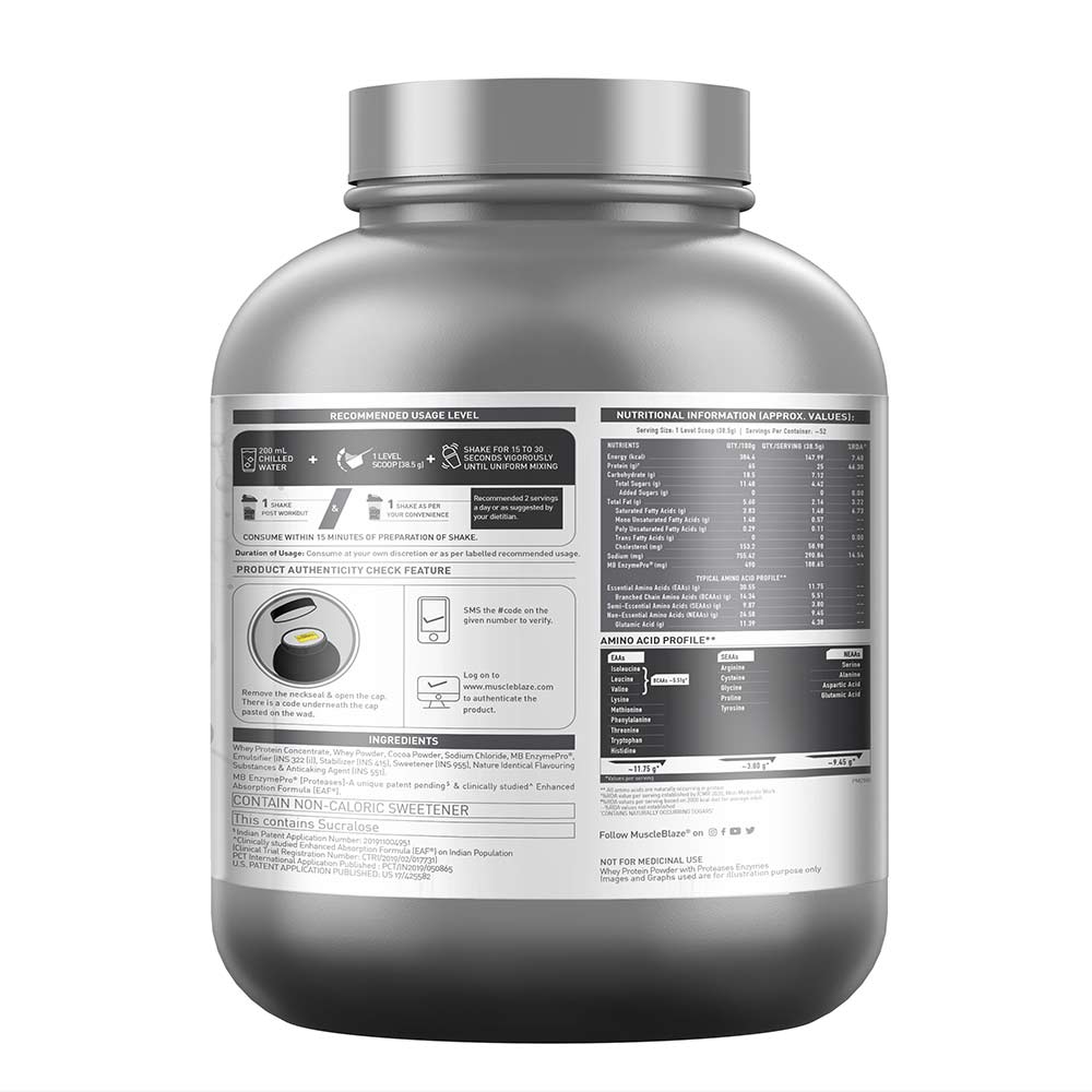 7 - MuscleBlaze Biozyme Performance Whey, 4.4 lb Choco Cinnamon Swirl