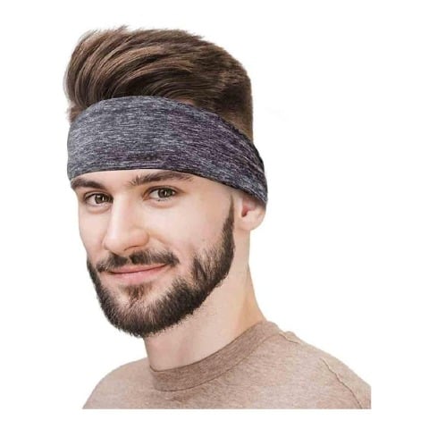 1 - SLOVIC Sport Headband,  Grey  Free Size 