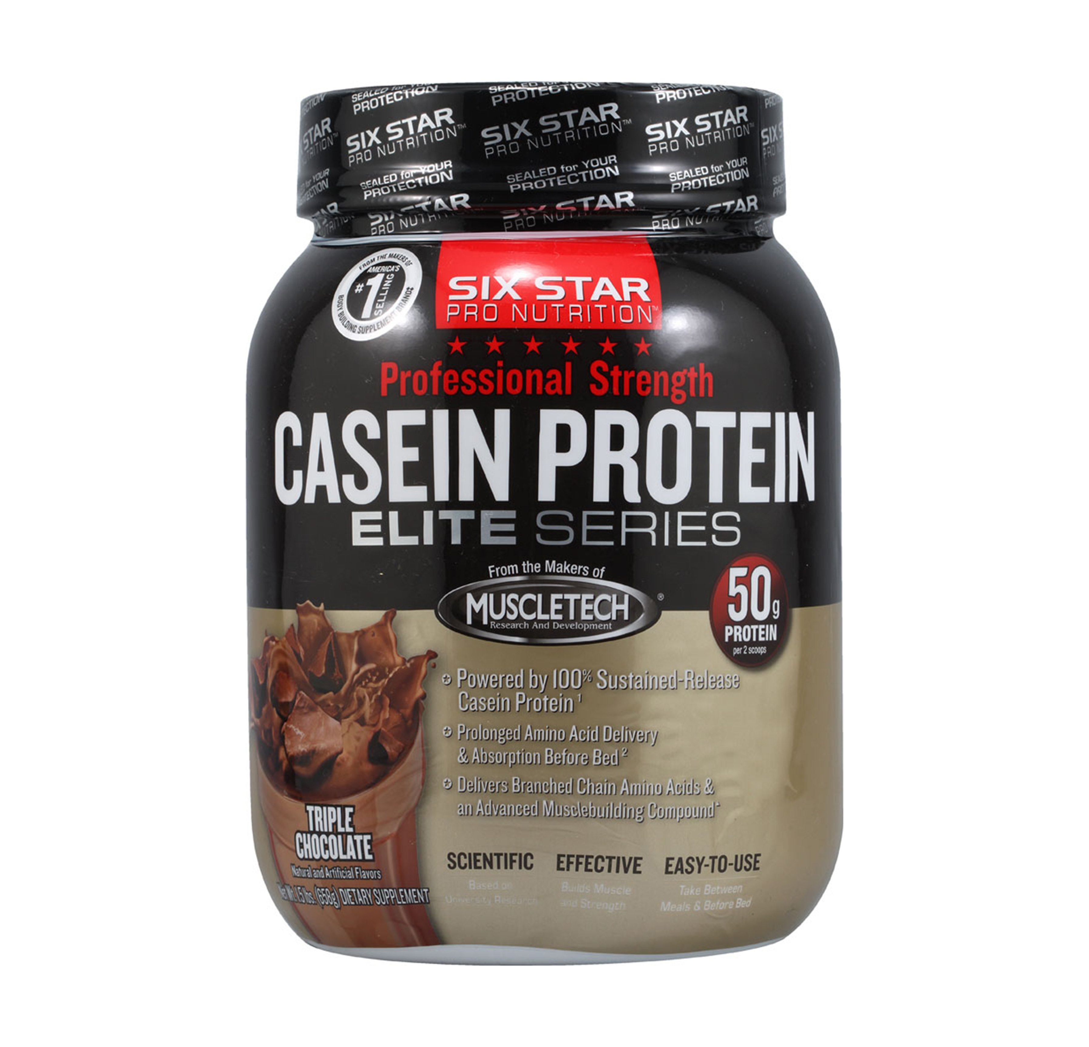 MuscleTech Six Star Elite Series Casein,  1.5 lb  Triple Chocolate 