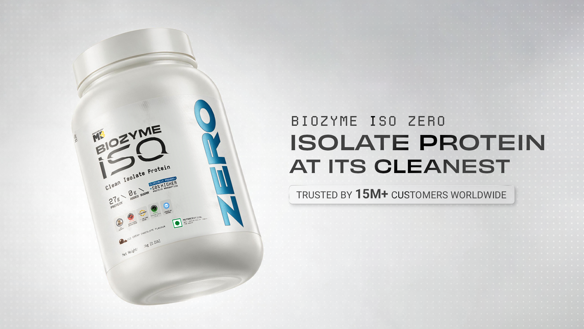 MuscleBlaze Biozyme Iso-Zero,  2.2 lb  Low Carb Ice Cream Chocolate  Iso-Zero 
