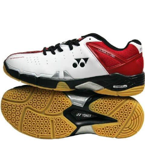 Yonex Ultima 01 Pro Court Shoes,  White/Red  8 