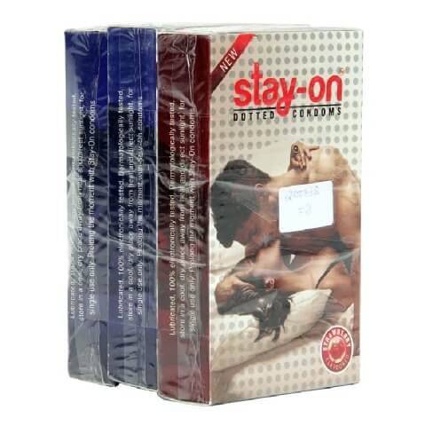 Stay On Condom Combo Pack,  Grapes & Strawberry  3 Piece(s)/Pack 