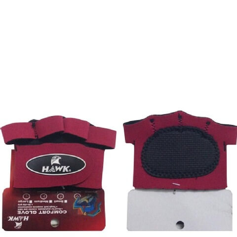 Hawk Comfort Half Gloves, Red Small Hawk Comfort Half Gloves, Red Small