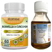 Morpheme Remedies Boswellia Curcumin Plus + Arthcare Oil,  2 Piece(s)/Pack 