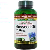Nature's Bounty Flaxseed Oil (1200 mg),  200 softgels 
