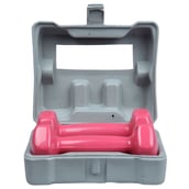 B Fit USA Vinyl Dumbbell With ABS Box (AB16034-ABS),  Red  1 kg 