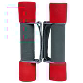 B Fit USA Foam Dumbbells (AB6030-1), Red & Grey (Pair) 1 kg