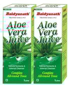 Baidyanath Aloe Vera Juice - Pack of 2 Natural 1 L