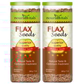 NourishVitals Roasted Flax Seeds - Pack of 2 0.2 kg