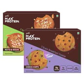 1 - RiteBite Max Protein Cookies,  12 Piece(s)/Pack  Choco Chips+Nuts & Seeds Pack of 12 