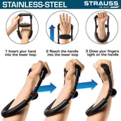 3 - Strauss Adjustable Wrist & Forearm Strengthener,  Black 