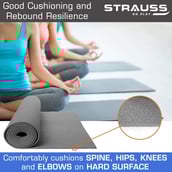 1 - Strauss Yoga Mat,  Grey  6 mm 