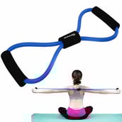 1 - Strauss Yoga Soft Chest Expander, Blue Free Size