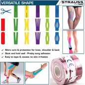 3 - Strauss Kinesiology Sports Tape,  Camo Pink  5 m 
