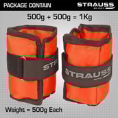 5 - Strauss Ankle Weight (Pair),  Orange  0.5 kg 