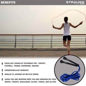 2 - Strauss Speed Skipping Rope,  Blue  Free Size 