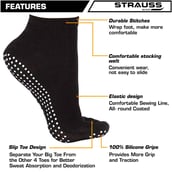 1 - Strauss Women Yoga Socks (Full Toe Grip),  Black  Free Size 