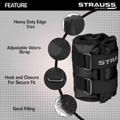 1 - Strauss Ankle Weight (Pair),  Black  2 kg 
