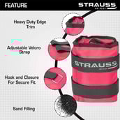 1 - Strauss Ankle Weight (Pair),  Pink  5 kg 