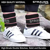4 - Strauss Round Shape Ankle Weight (Pair),  Pink  1 kg 