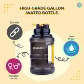 3 - Boldfit Gym Gallon Water Jug Bottle, Transparent Black 2.5 L