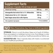 supplement - Rooted Active Naturals Ashwagandha Root with Shilajit & Black Pepper Extract,  120 capsules 