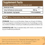 supplement - Rooted Active Naturals Turkey Tail Mushroom, 120 capsules