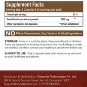 supplement - Rooted Active Naturals Reishi Mushroom,  120 capsules 