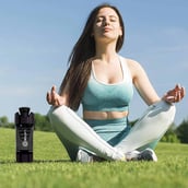 7 - Boldfit Gym Pro Cyclone Shaker,  Black (with Extra Compartment)  500 ml 