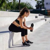 6 - Boldfit Gym Pro Cyclone Shaker,  Black (with Extra Compartment)  500 ml 