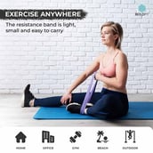 6 - Boldfit Fabric Resistance Band,  Pink  Free Size (Medium Resistance) 