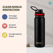 4 - Boldfit Thermo Water Bottle,  Black  750 ml 