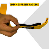 5 - MuscleBlaze Weight Lifting Strap (Tum Nahi Samjhoge),  Yellow  Free Size 