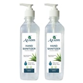 1 - Axiom Medicated Hand Sanitizer, Dispenser Fragrance Free 500 ml Kills 99.99% of Germs without Water Pack of 2