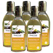 Axiom Mukti Gold Herbal Hair Oil, 100 ml for All Hair Types Pack of 5