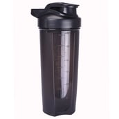 2 - GHC Brisqore Classic Leakproof Protein Sipper Bottle,  Black with Blender Ball  700 ml 
