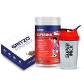 Gritzo Supermilk Personalized Protein & Nutrition Drink 13+yrs Boys-Athlete with Shaker, 400 g Double Chocolate