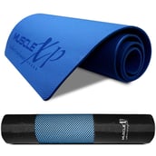 1 - MuscleXP Yoga Mat with Cover Bag,  Blue  6 mm 