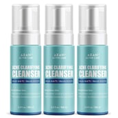1 - Azani Active Care Acne Clarifying Cleanser,  100 ml  with Salicylic Acid 1% + Glycolic Acid 0.5% (Pack of 3) 