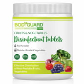 1 - BodyGuard Fruits and Vegetables Disinfectant Tablets,  Fragrance Free  50 tablet(s)  Kills 99.9% of Germs 